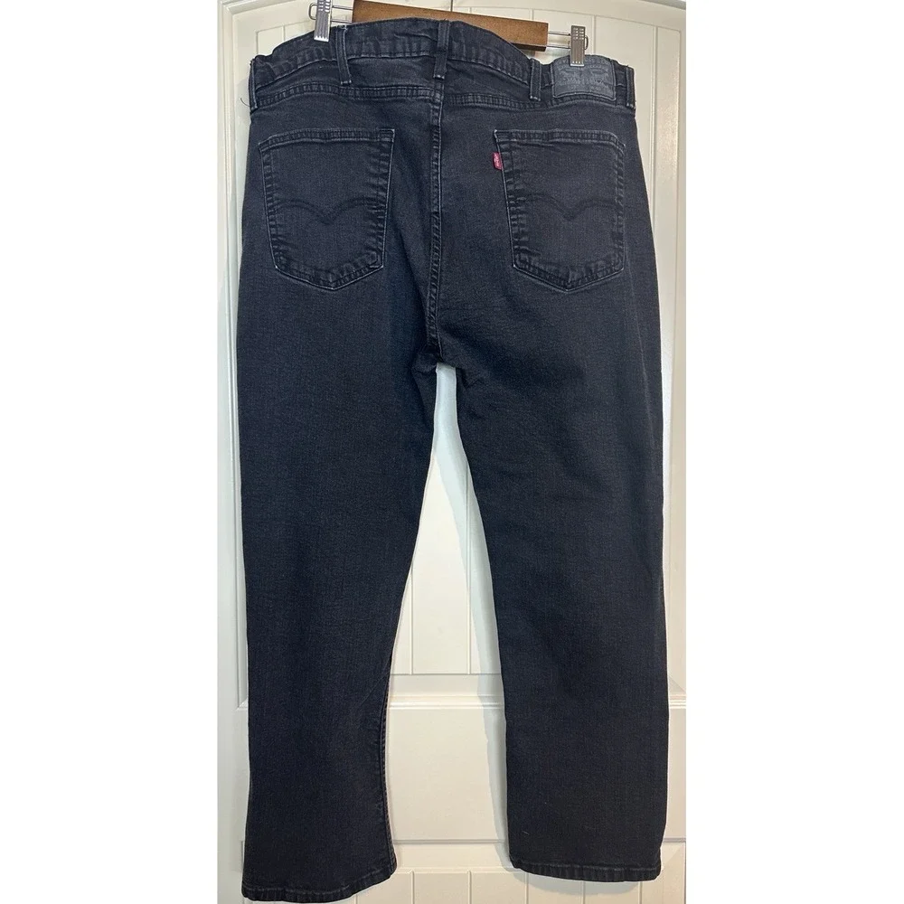 Levi's 514 men's slim straight jeans‎ black stretch Sz 40 x 30 classic school